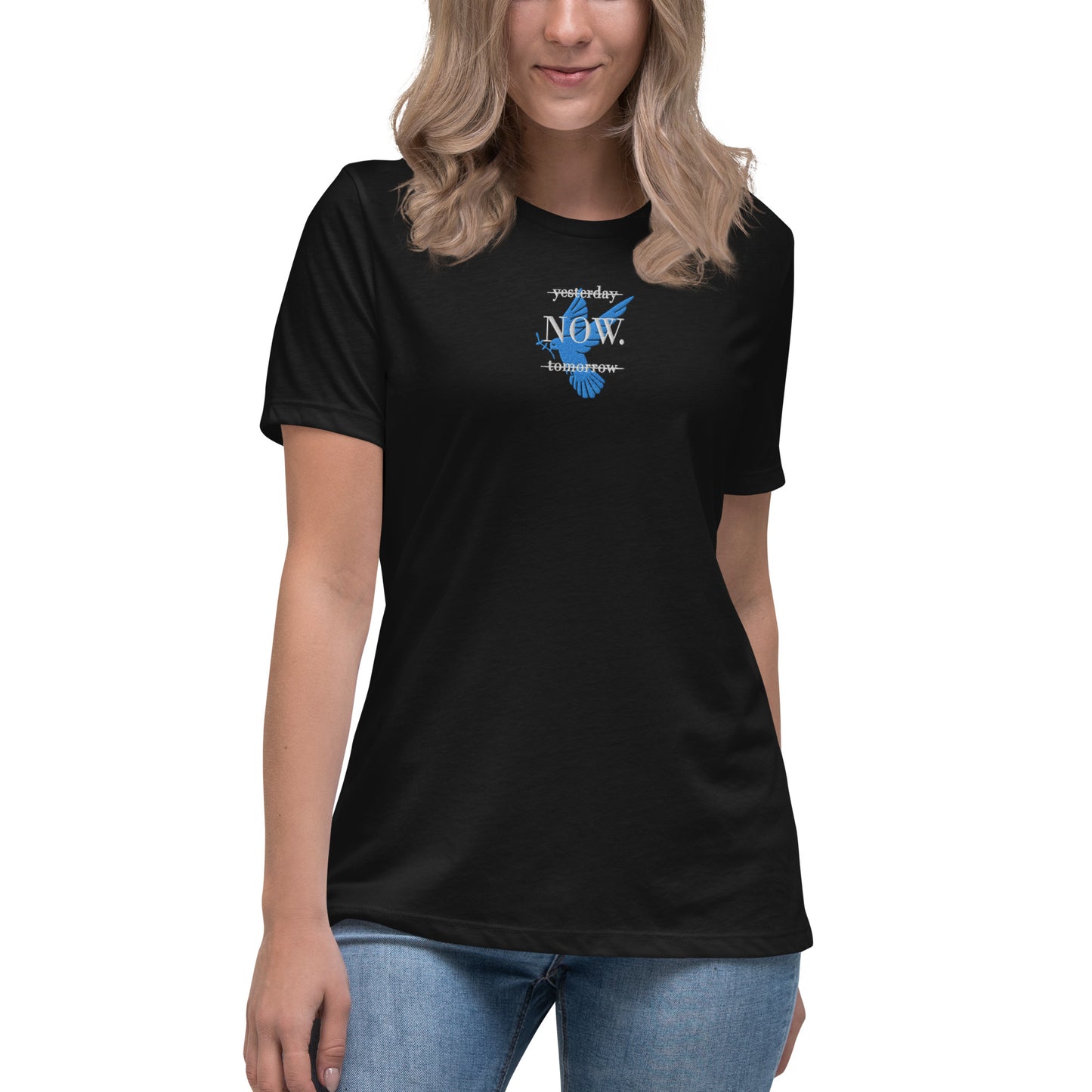Baumwolle Damen T-Shirt - Gestickt Design