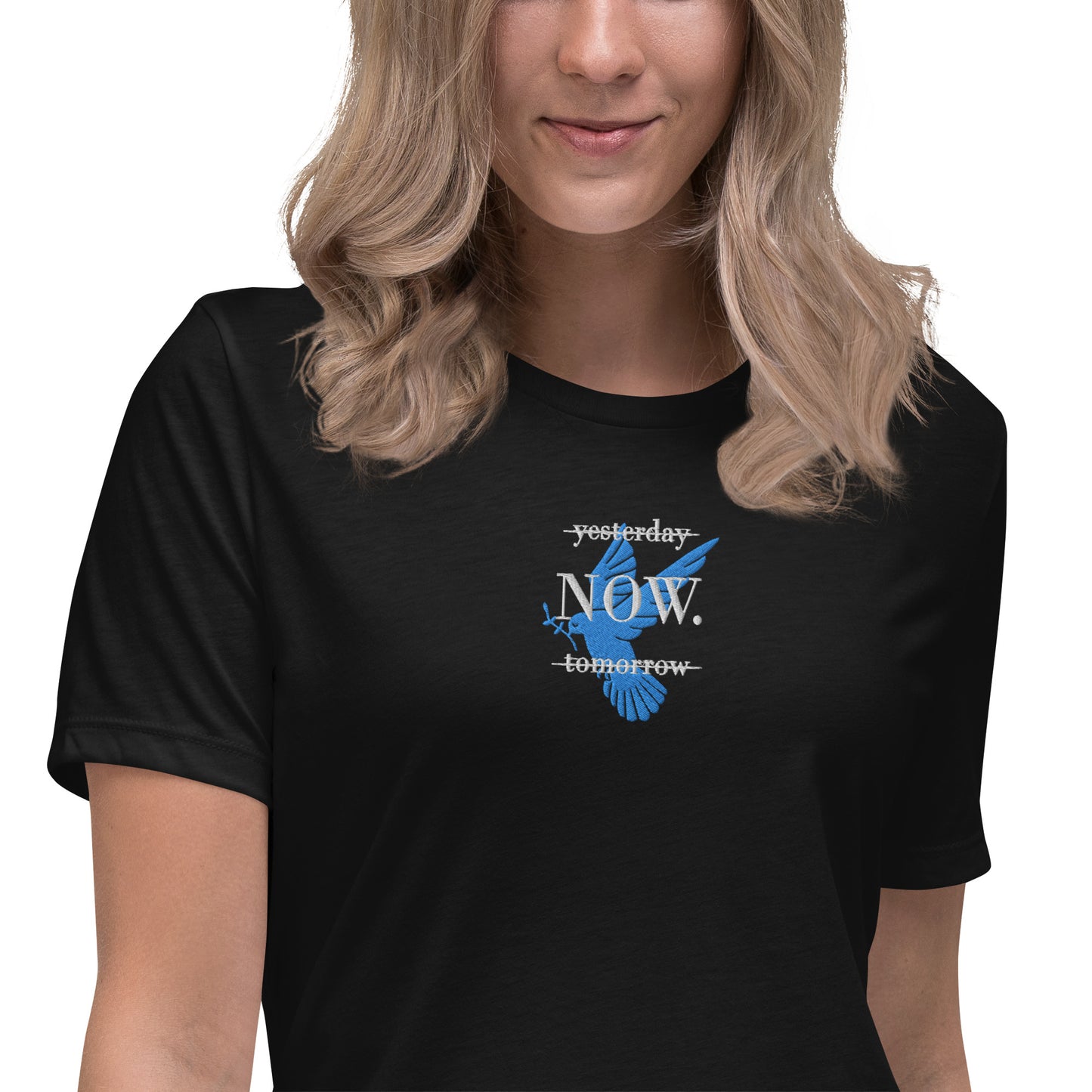 Baumwolle Damen T-Shirt - Gestickt Design