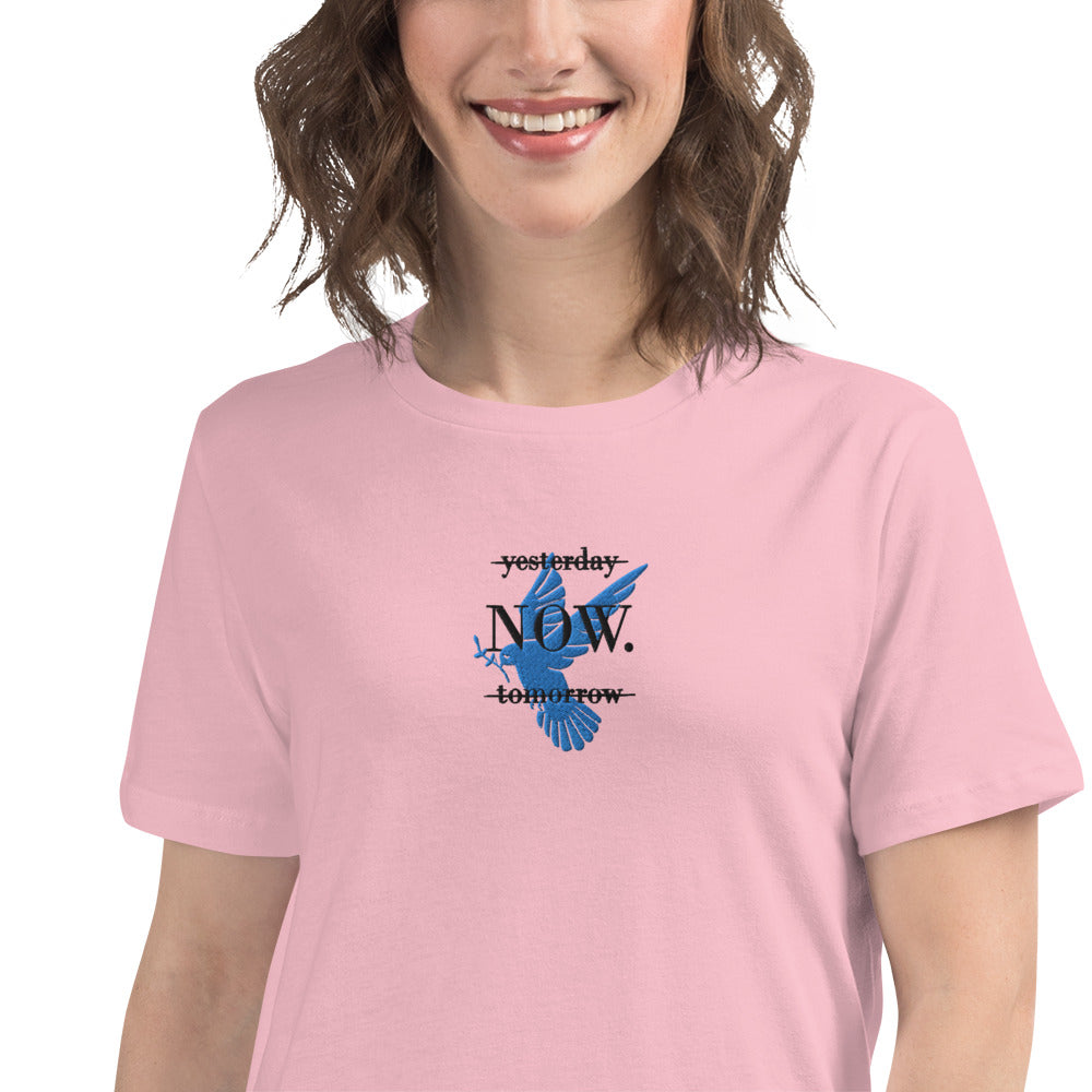 Baumwolle Damen T-Shirt - Gestickt Design