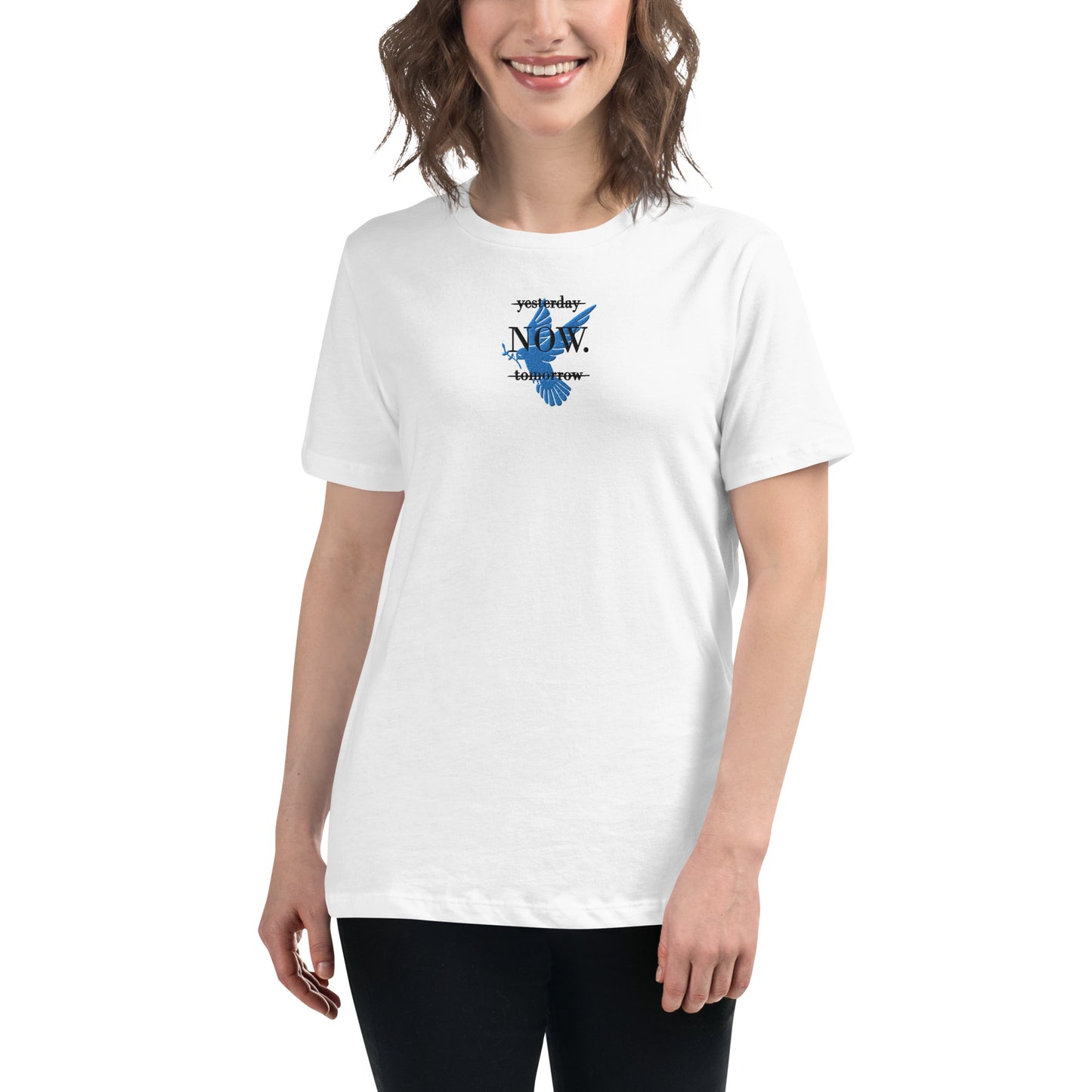 Baumwolle Damen T-Shirt - Gestickt Design