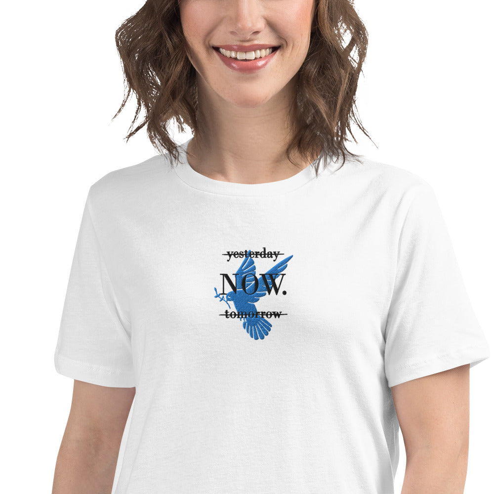 Baumwolle Damen T-Shirt - Gestickt Design